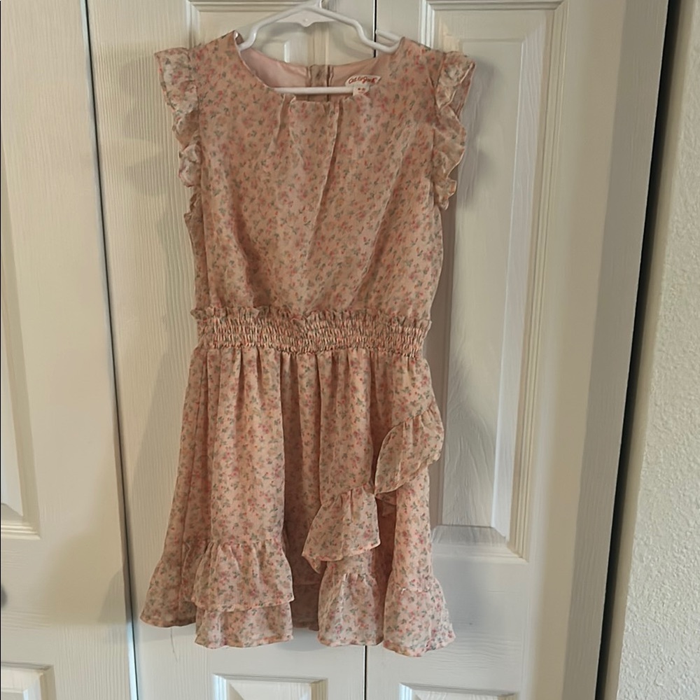 Cat & Jack Pink Ruffled Tiered Sundress for Wedding Guest